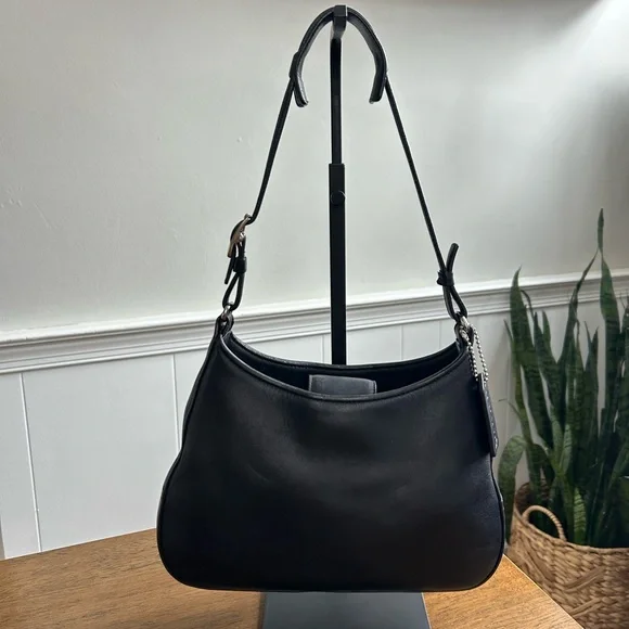 COACH Vintage Legacy Demi Small Hobo Bag - Black Leather 8319 - Picture 3 of 11